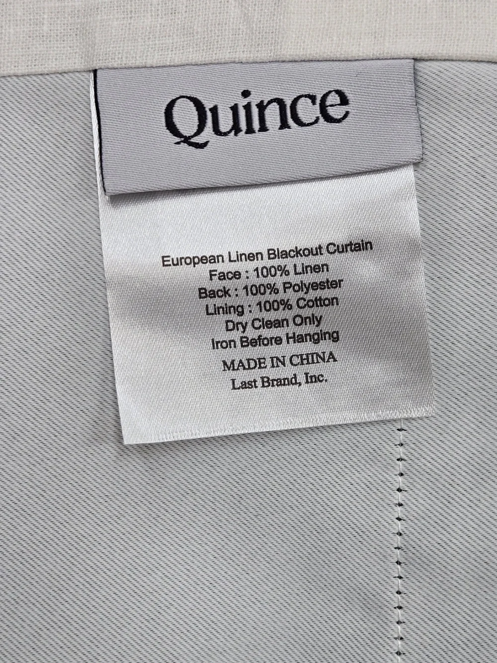NWT QUINCE Set Of 2 48x96 European Linen True Blackout Curtains White 9625